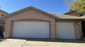 Residential garage doors exterior view