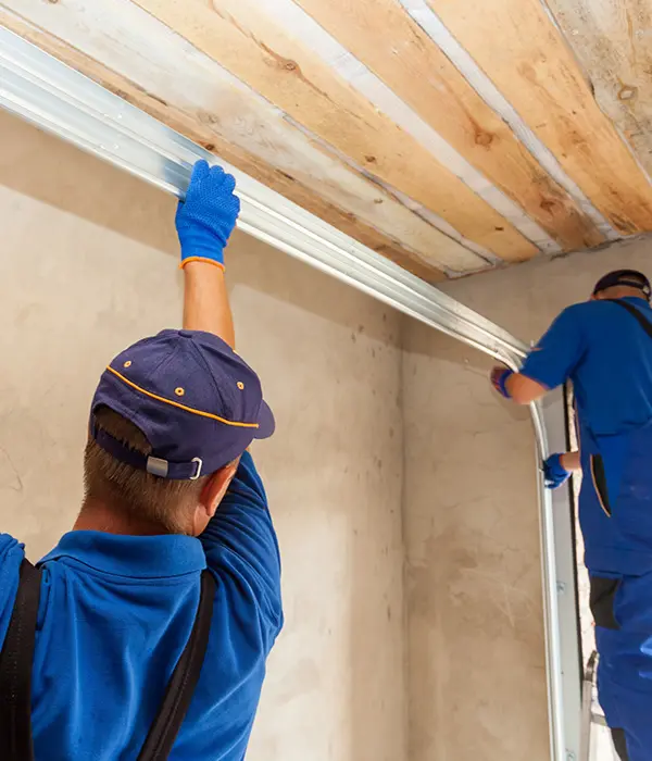 Garage door installation service workers